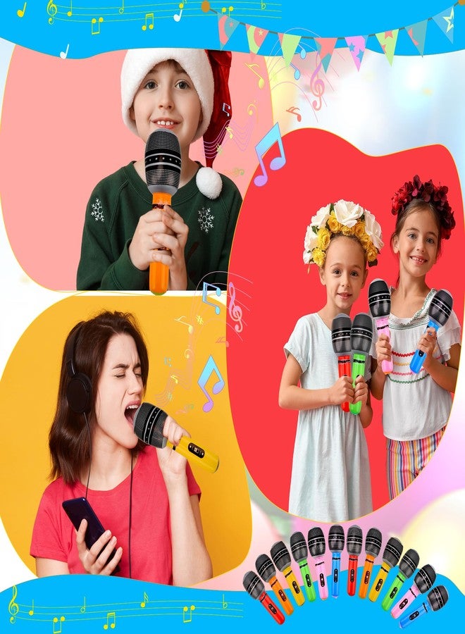 Feradny 64 Pieces Giant Blow up Microphone 9.8 Inch Inflatable Microphones Assorted Colors Inflatable Microphone Props Plastic Toys for Musical Concert Themed Party Role Play Party Decoration Supplies - Image 5